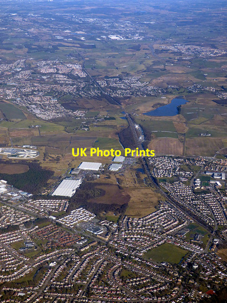 Photo 6"x4" Bishopbriggs and Lenzie from the air Bishopbriggs c2018