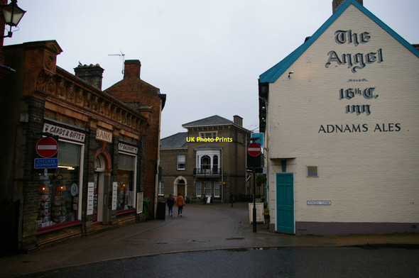 Photo 6"x4" Former bank and Angel Inn at the south end of Thoroughfare, Halesworth Halesworth c2018