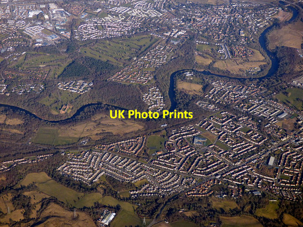 Photo 6"x4" Blantyre and the River Clyde from the air Dalton\/NS6658 c2018