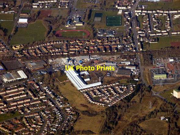 Photo 6"x4" Wishaw from the air Wishaw\/NS7955 c2018