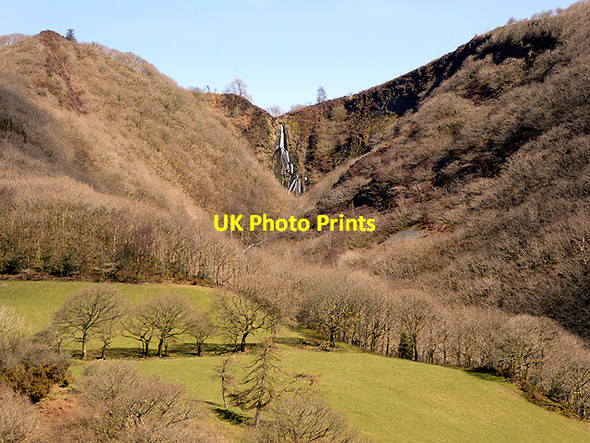 Photo 6"x4" Nant Bwa-drain waterfall Cwmbrwyno c2018