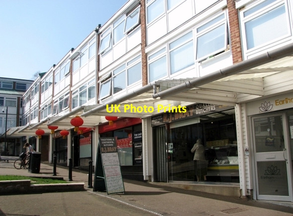 Photo 6"x4" Shops and flats at the Earlham House shopping centre Norwich c2018