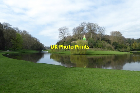 Photo 6"x4" Half Moon Pond and Tent Hill Aldfield c2018