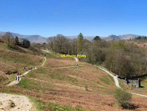 Photo 6"x4" Paths between Rydal Caves and Loughrigg Terrace Town End\/NY3406 c2018