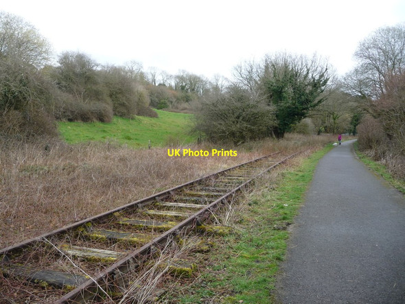 Photo 6"x4" Track on the former Great Western Railway [Radstock Branch] Radstock c2018