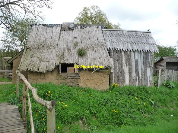 Photo 6"x4" Contrasting building materials at the Viking village, Murton Grimston\/SE6451 c2018
