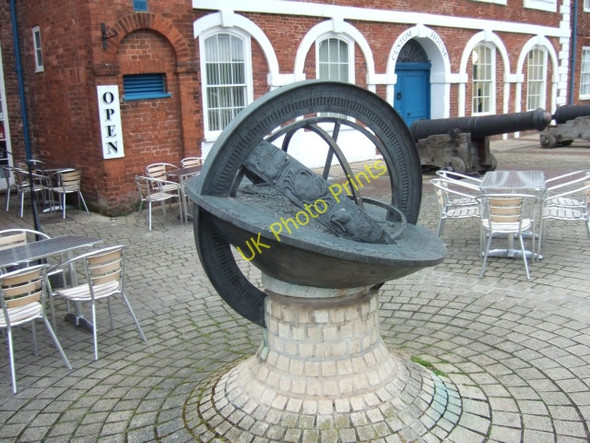 Photo 6"x4" Sculpture outside the Exeter Custom House Exeter c2009
