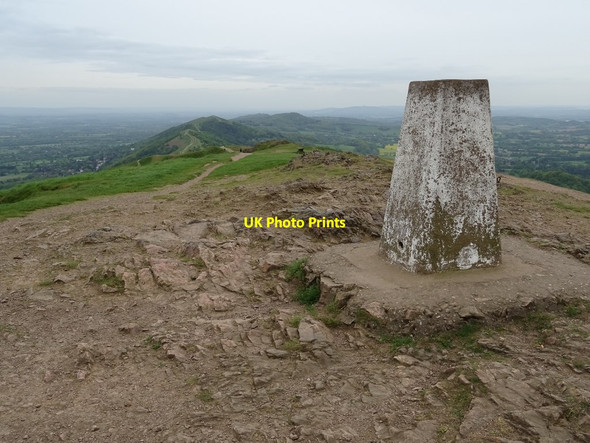 Photo 6"x4" The trig point on the Worcestershire Beacon Great Malvern c2018