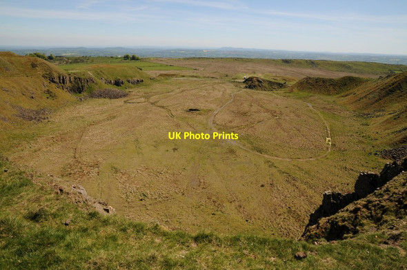 Photo 6"x4" Large former quarry on Titterstone Clee Hill Dhustone c2018