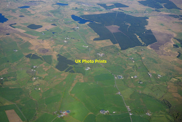 Photo 6"x4" Farmland near Glenouther Moor from the air Stewarton\/NS4246 c2018