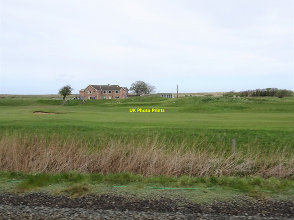 Photo 6"x4" View from a Chester-Holyhead train - Clubhouse for Prestatyn Golf Cub Prestatyn c2018