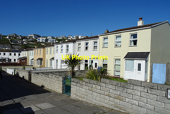Photo 6"x4" Terraced Houses Portreath c2018