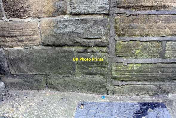 Photo 6"x4" Benchmark on Wharf Street works building Sowerby Bridge c2018