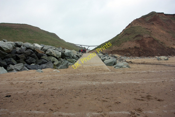 Photo 6"x4" Slipway and Footbridge, Upgang Beach, west of Whitby Whitby\/NZ8910 c2009