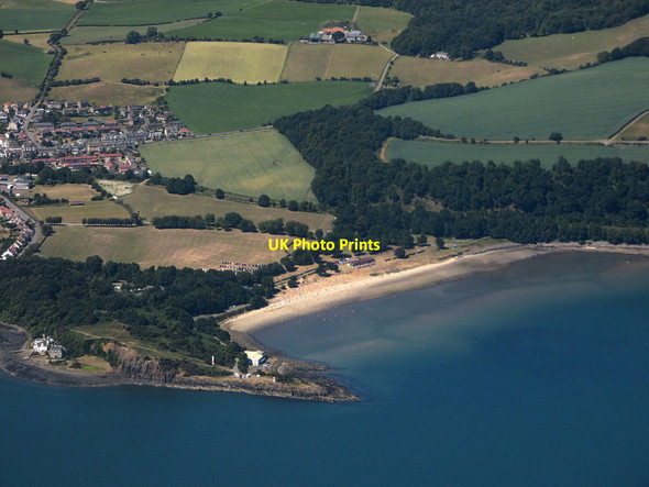 Photo 6"x4" Silversands Bay from the air Aberdour c2018
