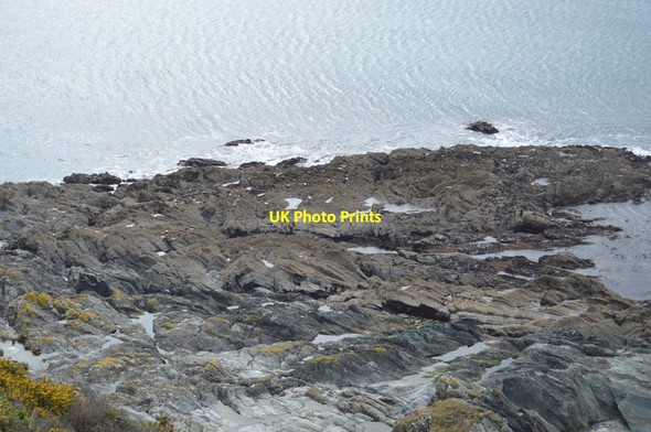 Photo 6"x4" Coastal rocks, Lansallos Cliffs Lansallos c2018