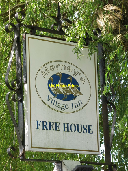 Photo 6"x4" Sign for The Village Inn, Weston Green Esher c2018
