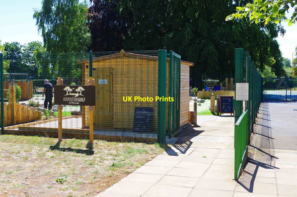 Photo 6"x4" Entrance to the Adventure Golf course at The Leys, Witney, Oxon Witney c2018