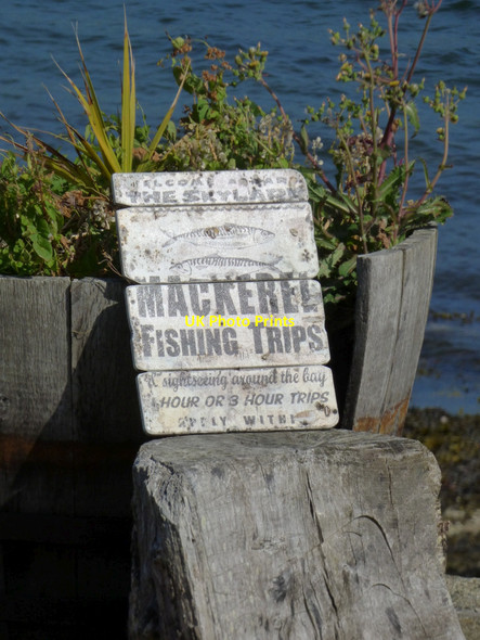 Photo 6"x4" Old sign at former Port Bannatyne pier Port Bannatyne c2018