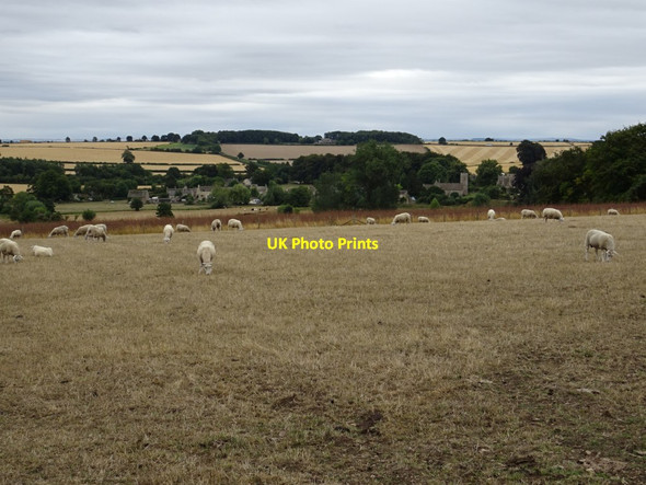 Photo 6"x4" View of Asthall and Windrush valley Asthall c2018