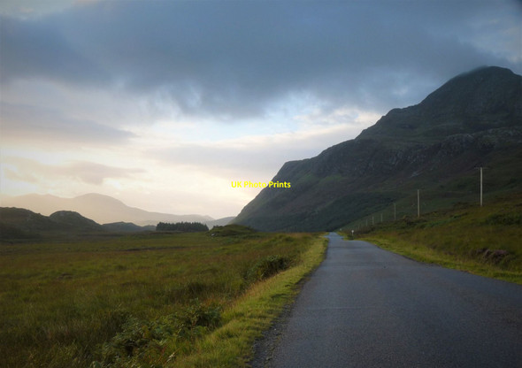 Photo 6"x4" Rainy dawn over Ben Stack Cnoc Bad na h- Achlaise c2018