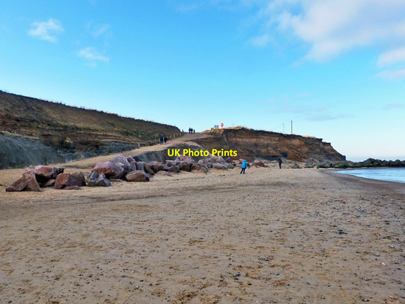 Photo 6"x4" Beach and cliff, Happisburgh, 2013 Happisburgh c2013