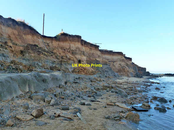 Photo 6"x4" Eroding cliff, Happisburgh, 2013 Happisburgh c2013
