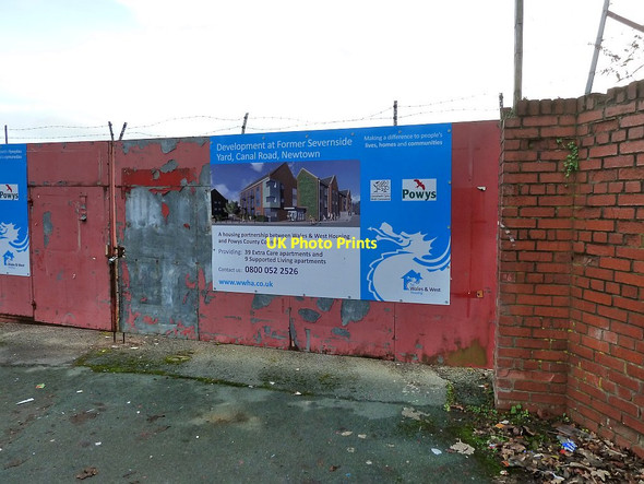 Photo 6"x4" Entrance gates to former Severnside Yard, December 2014 Newtown\/Y Drenewydd c2014