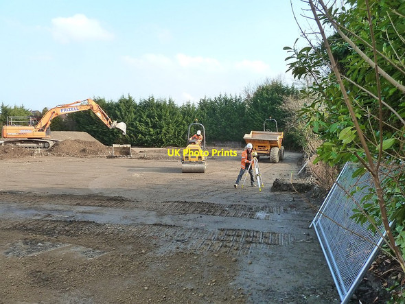 Photo 6"x4" Levelling of the site, March 2015 Newtown\/Y Drenewydd c2015 P1