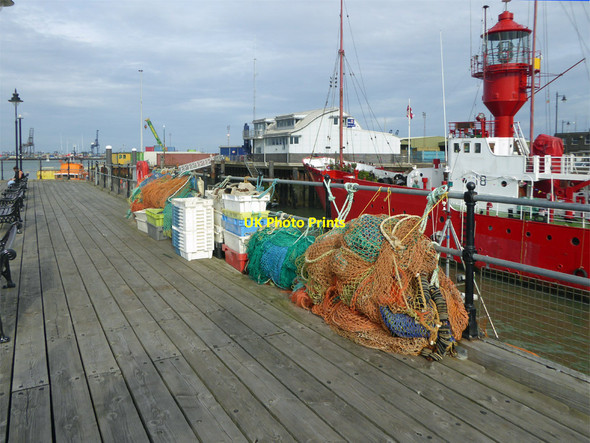 Photo 6"x4" Fishing gear on Ha'penny Pier, Harwich Harwich c2018