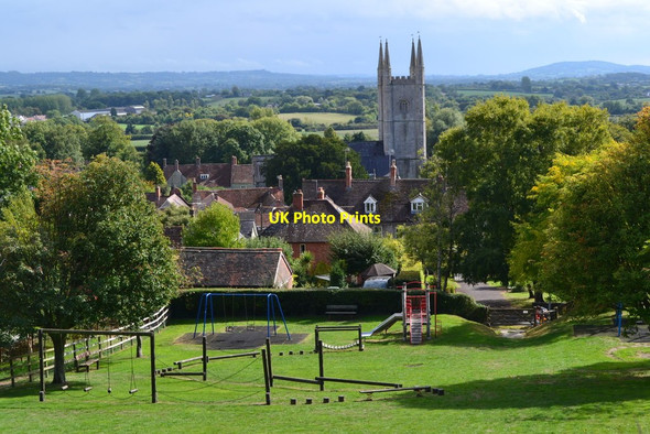 Photo 6"x4" View over recreation ground at Mere Mere\/ST8132 c2018
