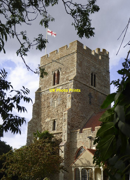 Photo 6"x4" East Mersea church: the tower East Mersea c2018