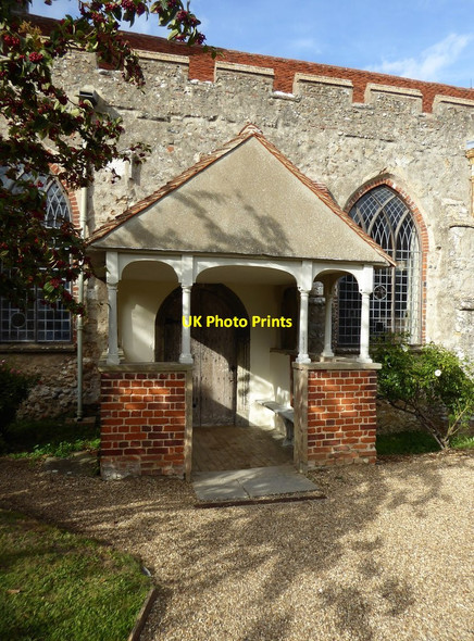 Photo 6"x4" East Mersea church: the porch East Mersea c2018