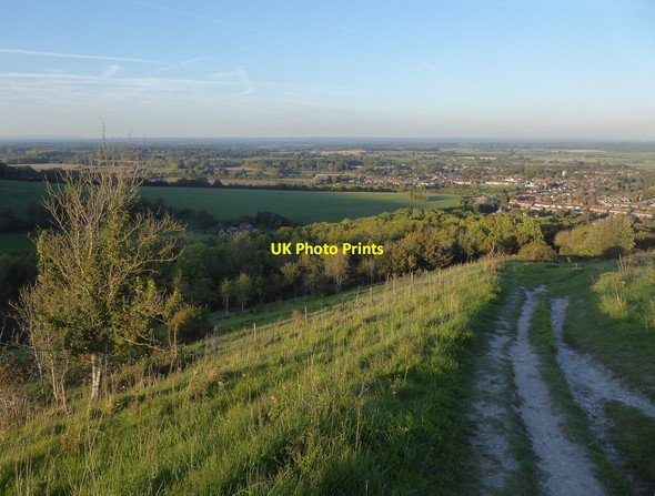 Photo 6"x4" The descent from Steyning Round Hill Steyning c2018