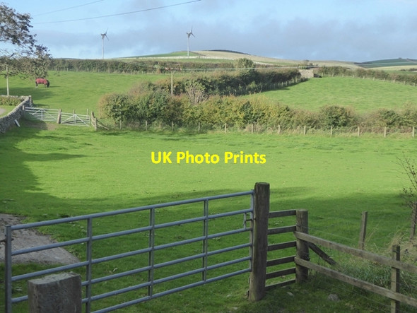 Photo 6"x4" Wind turbines on Drummullin Sandhead c2018