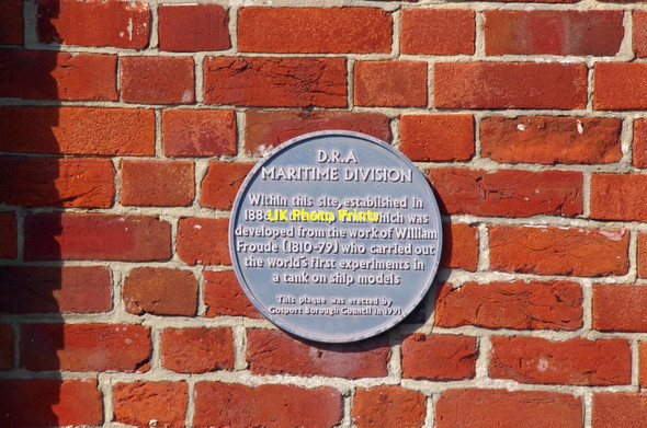 Photo 6"x4" D.R.A Plaque Gosport\/SU5900 c2018