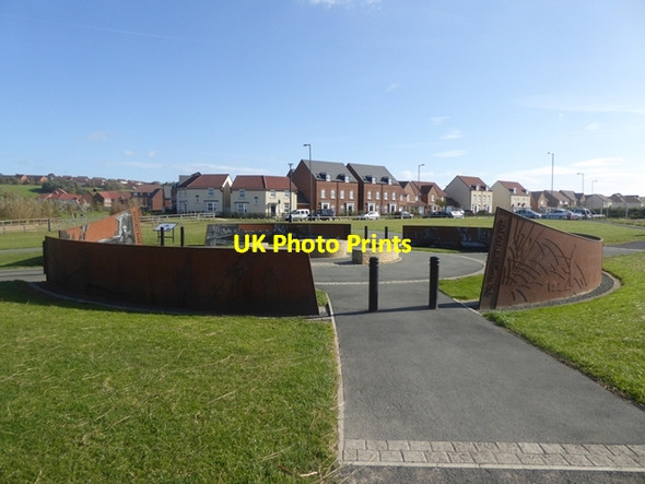 Photo 6"x4" Fawcett Park centrepiece Consett c2018
