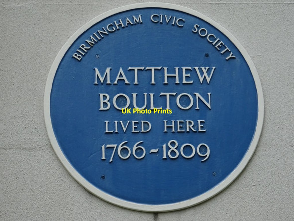 Photo 6"x4" Matthew Boulton Blue Plaque Gib Heath c2018