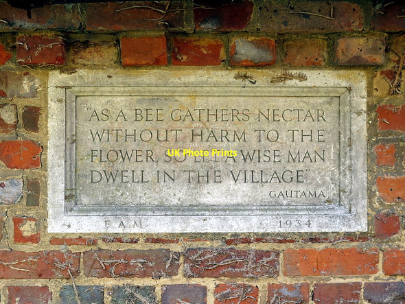 Photo 6"x4" Plaque in shelter, Village Green, Denham Denham\/TQ0486 c2018