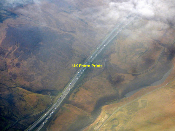 Photo 6"x4" The M62 motorway from the air Booth Wood c2018