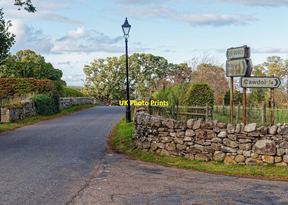 Photo 6"x4" Road junction on the edge of Cawdor village Cawdor c2018