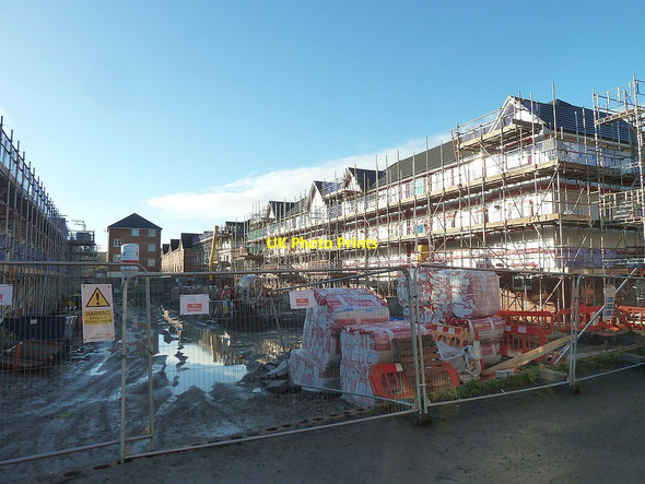 Photo 6"x4" New housing development on Lower Canal Road - January, 2018 Newtown\/Y Drenewydd c2018