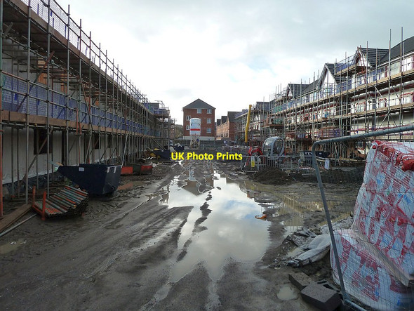 Photo 6"x4" New housing development on Lower Canal Road - January, 2018 Newtown\/Y Drenewydd c2018 P3