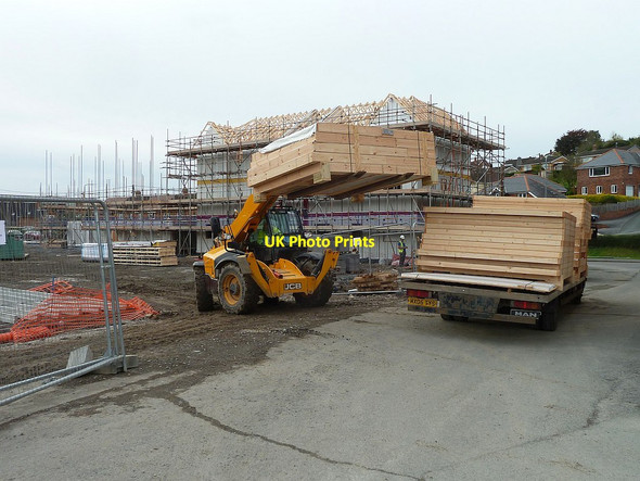Photo 6"x4" New housing development on Lower Canal Road - October, 2017 Newtown\/Y Drenewydd c2017 P3