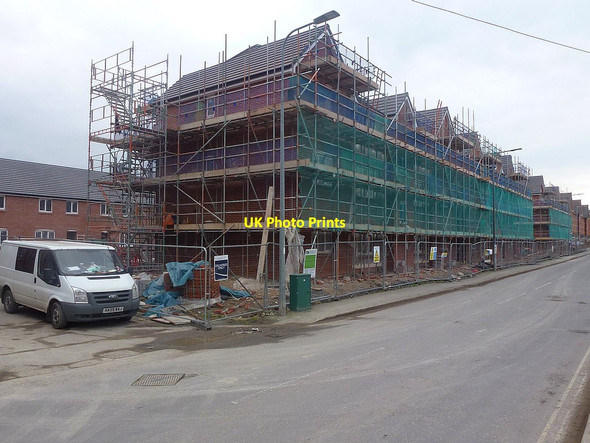 Photo 6"x4" New housing development on Lower Canal Road - February, 2018 Newtown\/Y Drenewydd c2018 P1