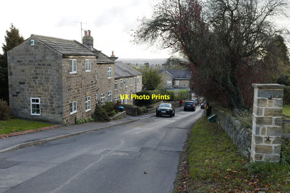 Photo 6"x4" Houses and wall on Rigton Hill North Rigton c2018