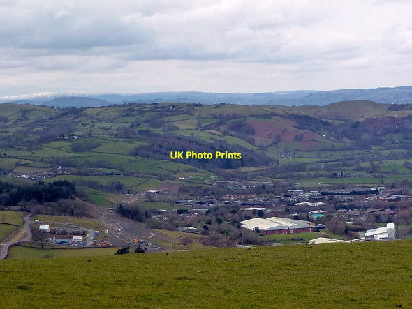 Photo 6"x4" Newtown Bypass construction by the Mochdre Industrial Estate Newtown\/Y Drenewydd c2018
