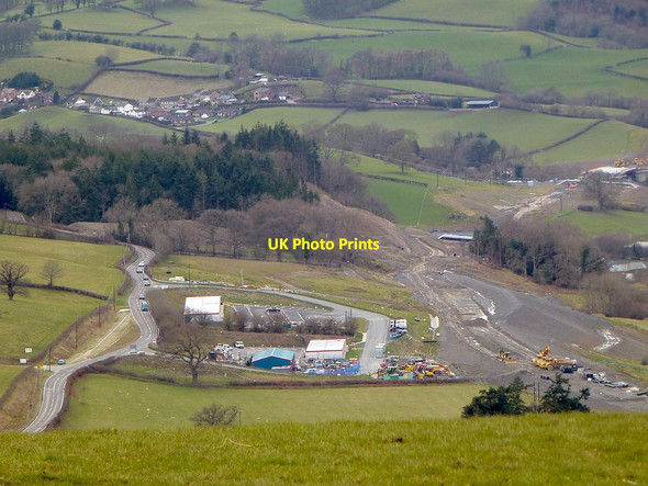 Photo 6"x4" Newtown Bypass construction by the Dolfor Road Newtown\/Y Drenewydd c2018