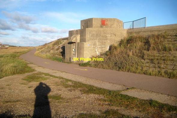 Photo 6"x4" Holland-on-Sea: Pillbox near Chevaux de frise point Frinton-On-Sea c2018