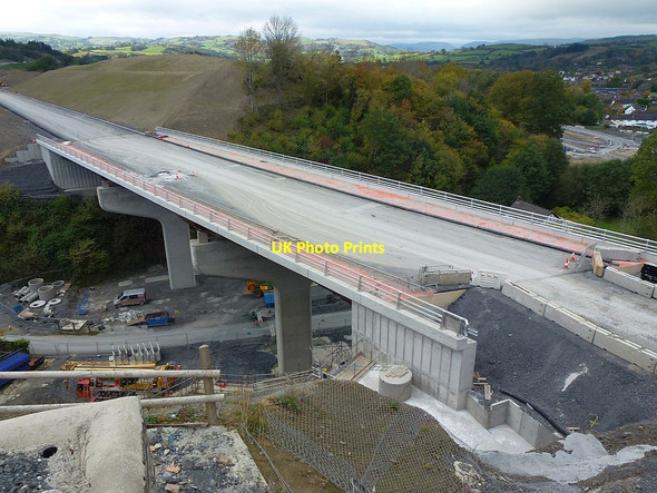 Photo 6"x4" New bridge over Middle Dolfor Road Newtown\/Y Drenewydd c2018